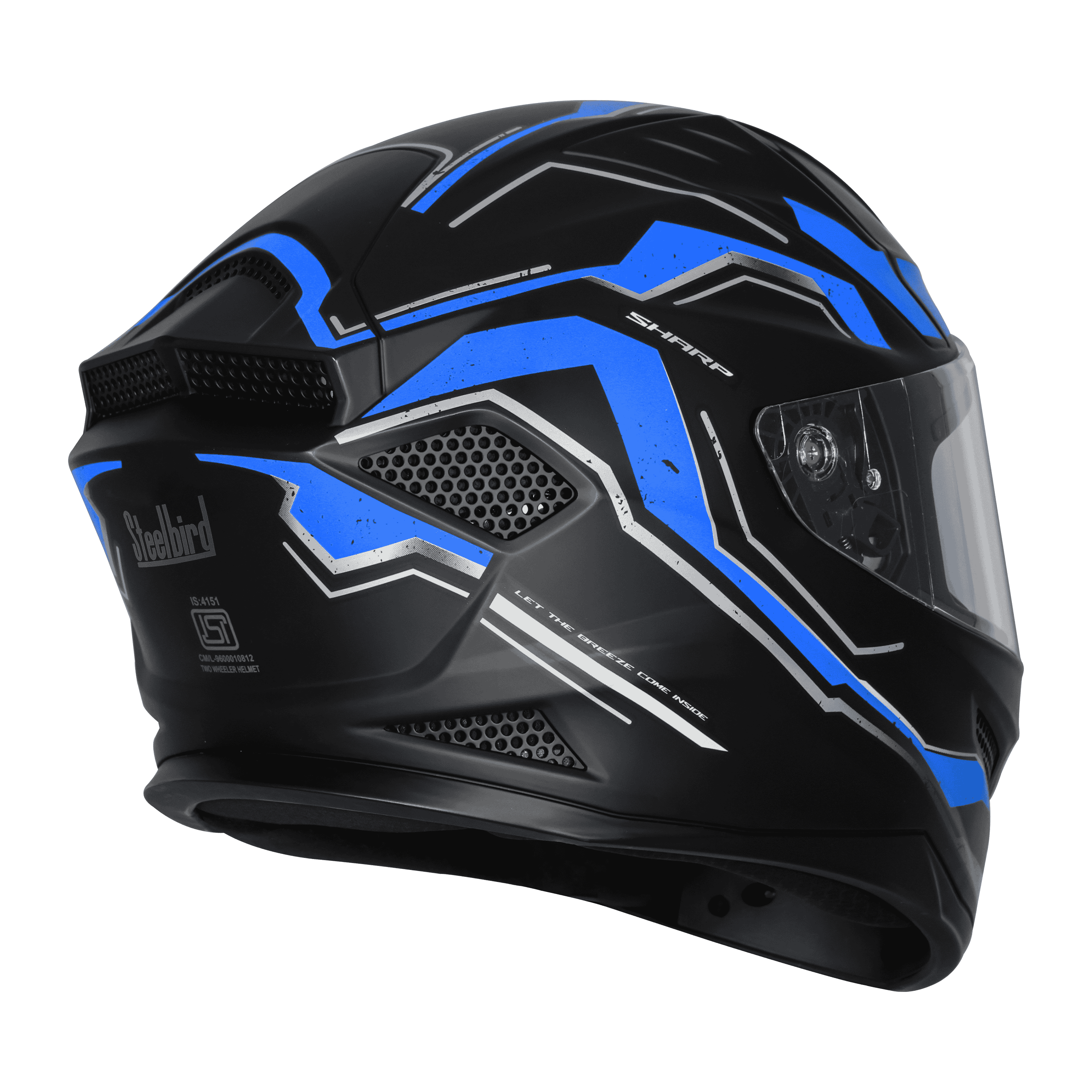 SBH-25 SV SHARP SPIRIT MAT BLACK WITH BLUE